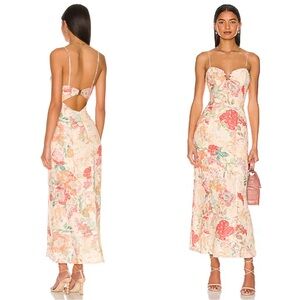 NWT Significant Other Salvador Dress in Pink Peonies Linen Blend REVOLVE